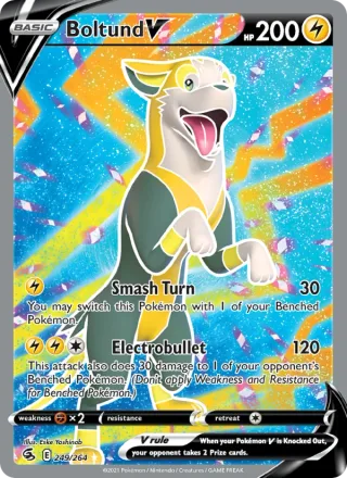 Boltund V #249 · Fusion Strike Pokémon card