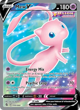 Mew V #250 · Fusion Strike Pokémon card