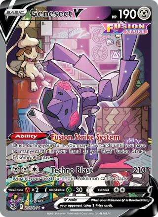 Genesect V #255 · Fusion Strike Pokémon card