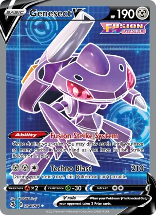 Genesect V #254 · Fusion Strike Pokémon card