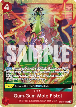 Gum-Gum Mole Pistol (Luffy Deck) #ST21-017-luffy-deck · Learn Together Deck Set One Piece card