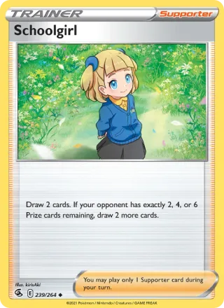 Schoolgirl #239 · Fusion Strike Pokémon card