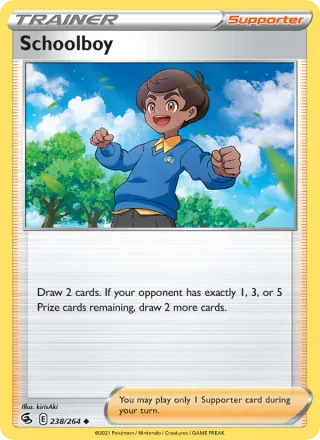 Schoolboy #238 · Fusion Strike Pokémon card