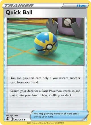 Quick Ball #237 · Fusion Strike Pokémon card