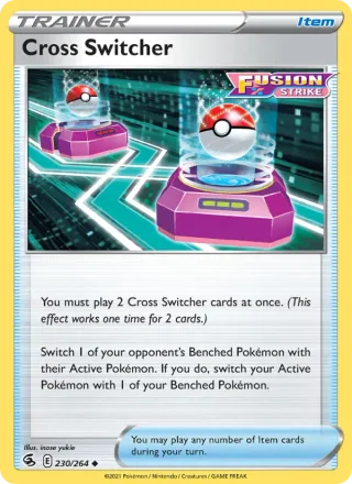 Cross Switcher #230 · Fusion Strike Pokémon card