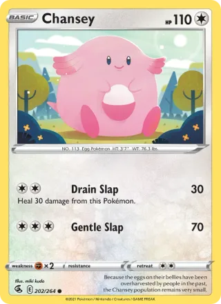 Chansey #202 · Fusion Strike Pokémon card