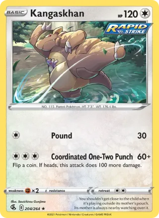 Kangaskhan #204 · Fusion Strike Pokémon card