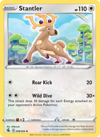 Stantler #208 · Fusion Strike Pokémon card
