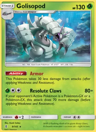 Golisopod #9 · Guardians Rising Pokémon card