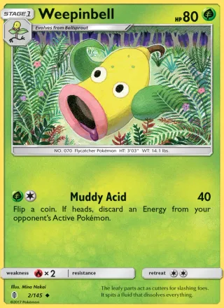 Weepinbell #2 · Guardians Rising Pokémon card