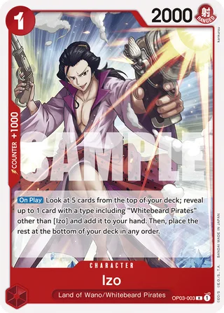 Izo (Jolly Roger Foil) #OP03-003-jolly-roger-foil · Premium Booster -The Best- One Piece card