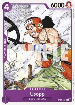 Usopp (Reprint) #OP09-063-reprint · ST-26: Starter Deck 26 PURPLE/BLACK Monkey.D.Luffy One Piece card