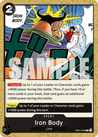 Iron Body #OP07-095 · 500 Years in the Future Pre-Release Cards One Piece card