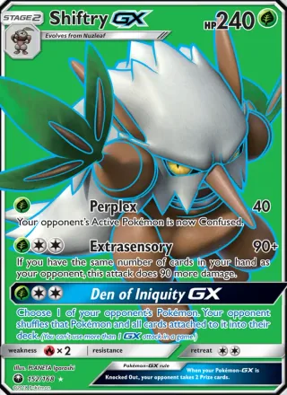 Shiftry GX #152 · Celestial Storm Pokémon card
