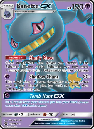 Banette GX #157 · Celestial Storm Pokémon card