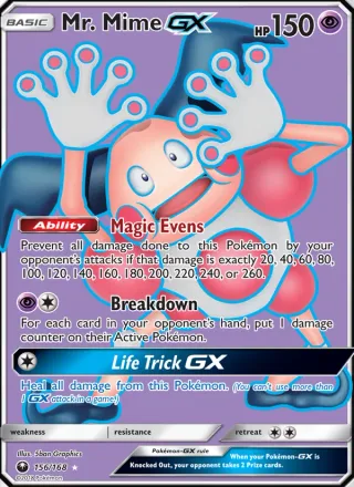 Mr. Mime GX #156 · Celestial Storm Pokémon card