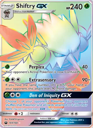 Shiftry GX #169 · Celestial Storm Pokémon card