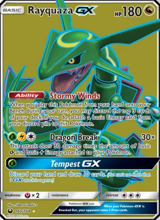 Rayquaza GX #160 · Celestial Storm Pokémon card