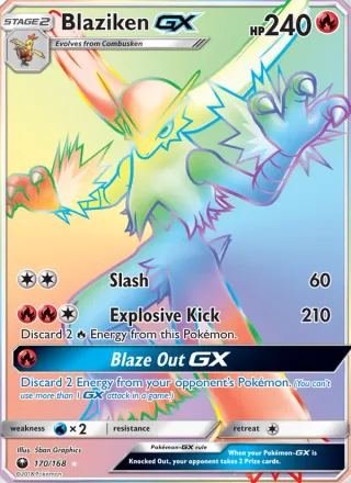 Blaziken GX #170 · Celestial Storm Pokémon card
