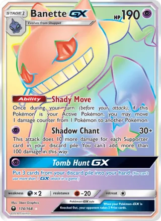 Banette GX #174 · Celestial Storm Pokémon card