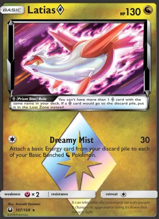 Latias ◇ #107 · Celestial Storm Pokémon card