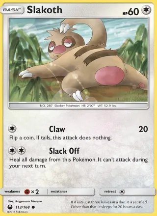 Slakoth #113 · Celestial Storm Pokémon card