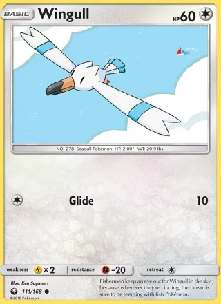 Wingull #111 · Celestial Storm Pokémon card