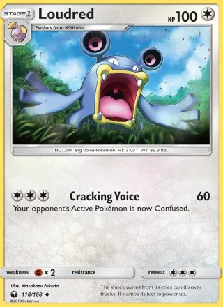 Loudred #118 · Celestial Storm Pokémon card