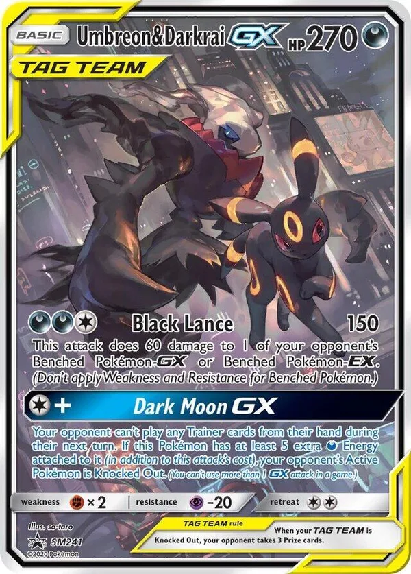 Umbreon & Darkrai GX - SM241 full card art