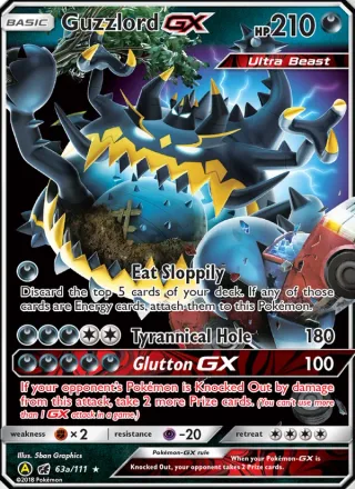 Guzzlord-GX #63a · Crimson Invasion Pokémon card