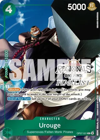 Urouge (Offline Regional Finalist Card Set 2025 Vol.1) #OP07-021-offline-regional-finalist-card-set-2025-vol-1 · One Piece Promotion Cards One Piece card