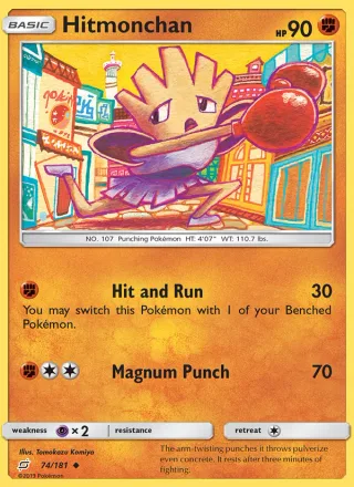 Hitmonchan #74 · Team Up Pokémon card