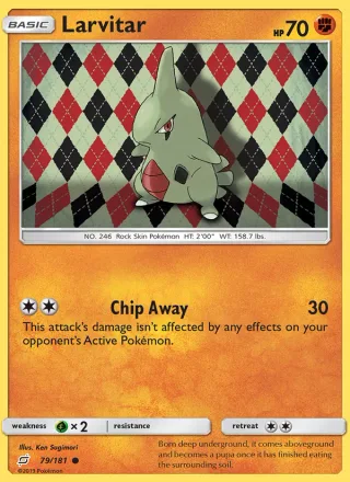 Larvitar #79 · Team Up Pokémon card