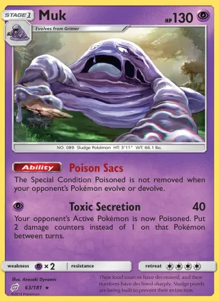 Muk #63 · Team Up Pokémon card