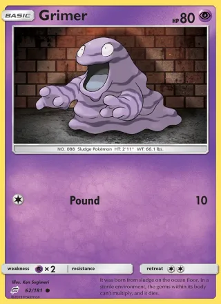 Grimer #62 · Team Up Pokémon card
