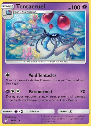 Tentacruel #61 · Team Up Pokémon card