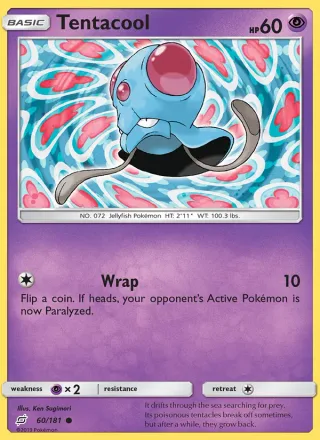 Tentacool #60 · Team Up Pokémon card