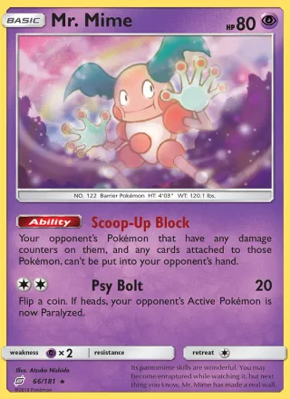 Mr. Mime #66 · Team Up Pokémon card