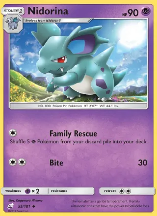 Nidorina #55 · Team Up Pokémon card