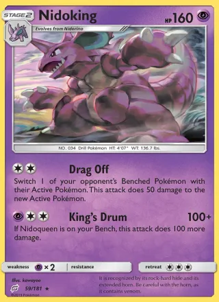 Nidoking #59 · Team Up Pokémon card