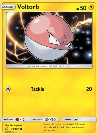 Voltorb #38 · Team Up Pokémon card