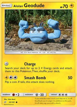 Alolan Geodude #35 · Team Up Pokémon card