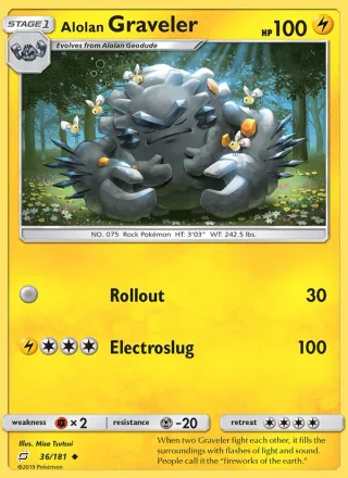 Alolan Graveler #36 · Team Up Pokémon card