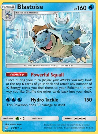 Blastoise #25 · Team Up Pokémon card