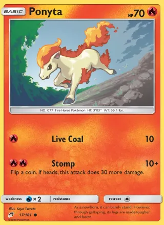 Ponyta #17 · Team Up Pokémon card