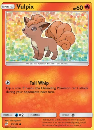 Vulpix #15 · Team Up Pokémon card