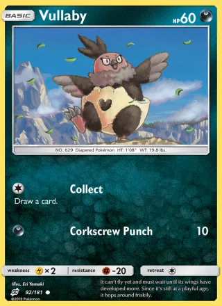 Vullaby #92 · Team Up Pokémon card
