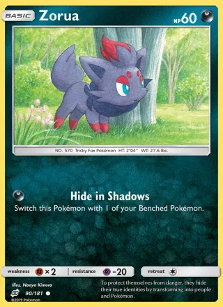 Zorua #90 · Team Up Pokémon card