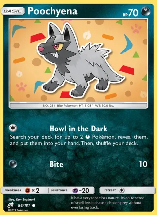 Poochyena #86 · Team Up Pokémon card
