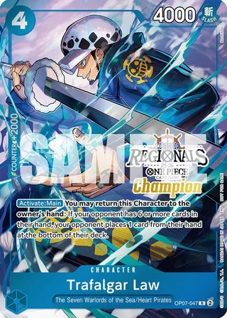 Trafalgar Law (Online Regional Champion Card Set 2025 Vol.2) #OP07-047-online-regional-champion-card-set-2025-vol-2 · One Piece Promotion Cards One Piece card